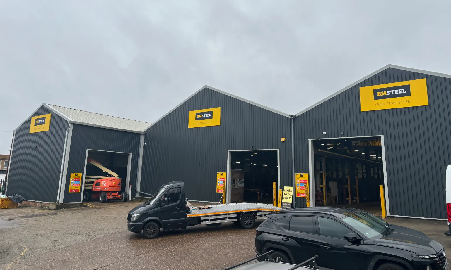 Steel Delivery - Orders for General Steel products will be delivered on heavy goods vehicles that are not equipped with specialist lifting equipment.
Hiab - Orders for general steel products will be delivered on heavy goods vehicles that are equipped with specialist lifting equipment.
Oversize products - Typically items which are over 3m in length and or have a substantial weight.
Pallets - Products will be delivered on heavy goods vehicles that are not equipped with specialist lifting equipment.
Small Courier - This includes all products in the Tools & Workwear category such as PPE, tools, nuts and bolts.
In the event we are unable to deliver your goods, additional delivery charges will be applied.